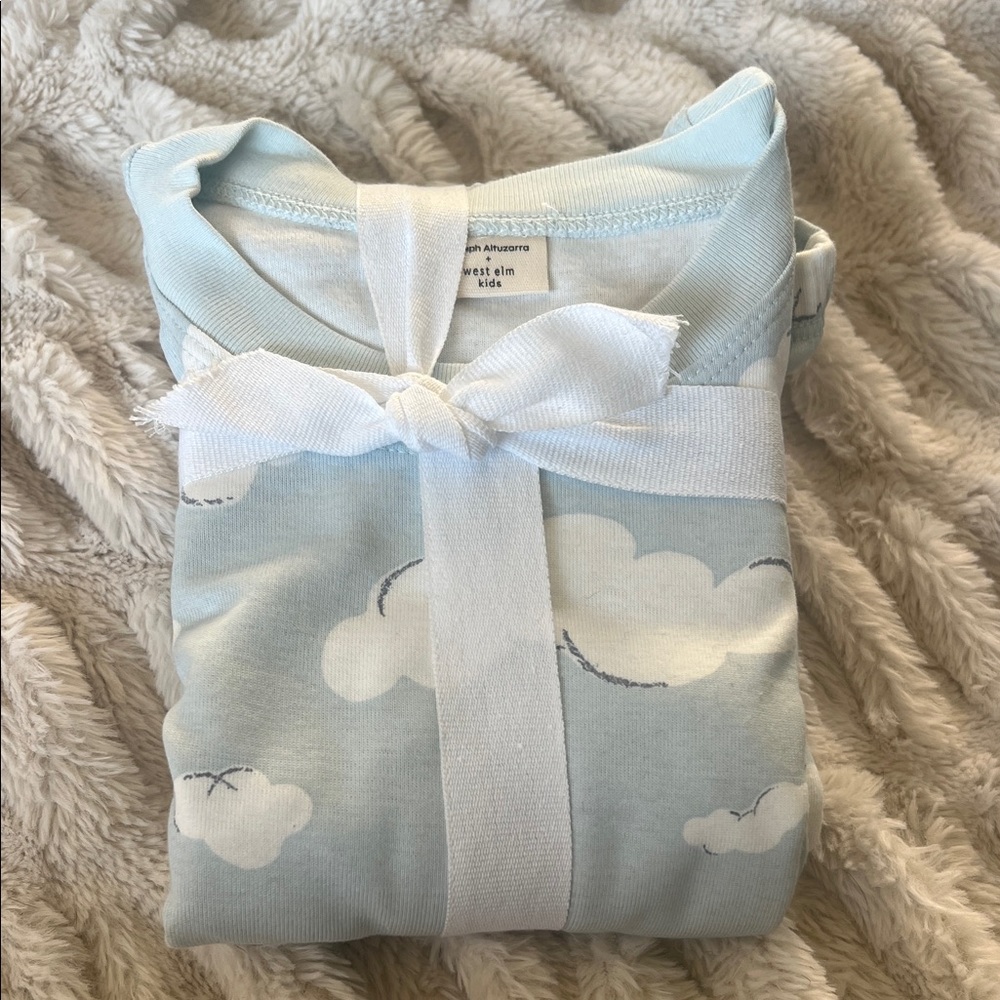 Cloud Print Pajama Set Joseph Altuzarra Organic Soft size 10 West Elm